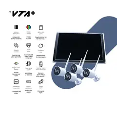 VTA PLUS - Dvr Inalámbrico Con 4 Cámaras Incluye Pantalla 10Pulg