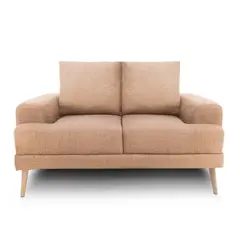 HOME COLLECTION - Sofá Vittal Pers 2 puestos Beige sin patas HC