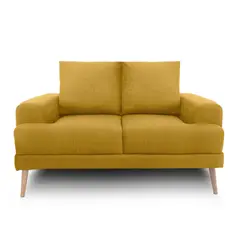 JUST HOME COLLECTION - Sofa Fortte 2 Puestos Pers Mostaza Sin Patas Hc