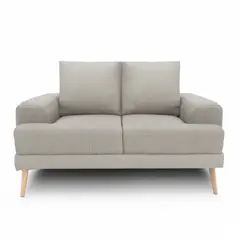 HOME COLLECTION - Sofá Vittal Pers 2 puestos Gris Claro sin patas HC