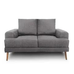 HOME COLLECTION - Sofá Vittal Pers 2 puestos Gris Oscuro sin patas HC