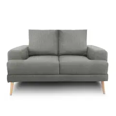 HOME COLLECTION - Sofá Fortte 2 puestos Pers Gris sin patas HC