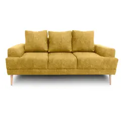 HOME COLLECTION - Sofá Boreal Pers 3 puestos Mostaza sin patas HC