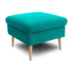 HOME COLLECTION - Puff Cuadrado Fortte Pers Turquesa 69x69 sin patas