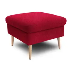 JUST HOME COLLECTION - Puff Cuadrado Vittal Pers Rojo 69x69 sin patas