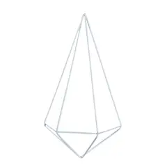 MARRES - Aplique Diamante Hierro 16.5x28 cm Blanco Wire