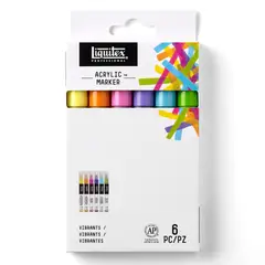 LIQUITEX - Caja Marcadores Prof. X6 Rf 3699247 Vibrantes