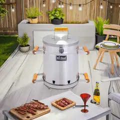 MR BEEF - Barril Asador Acero Inoxidable 340 Quirúrgico Pequeño 56x36 Cm