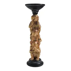 MARRES - Portavela Mico Poliresina 10x30 cm Oro Congo
