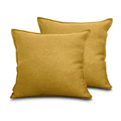 JUST HOME COLLECTION - Set de Cojines X2 Fortte Pers Mostaza