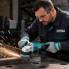 TOTAL - Pulidora 4 1/2 Pulgadas Eléctrica 900 W 11000 RPM con 6 Velocidades Industrial