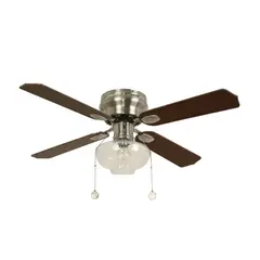DESIGNERS LIGHTING - Ventilador de Techo 42 pulgadas Níquel Sat 1l E27 60w