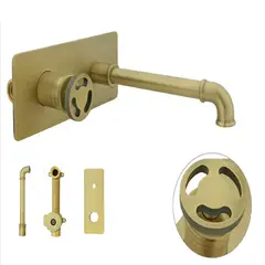 STYLOS EN BRONCE - Grifería Monocontrol De Pared Lavamanos Industry Bronce Consumo 8.3 l/min