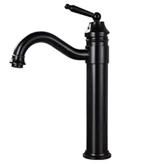 STYLOS EN BRONCE - Grifería Monocontrol Lavamanos Alta Aladin Negro B. Consumo 8.3 l/min