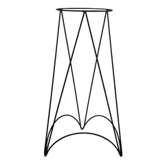 undefined - Base Matera Curvo Patas Hierro 33x58 Cm Negro Industrial