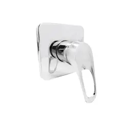 CCOL - Monomando Mezclador En Abs Cromado. Escudo Metalico Manija Perforada Consumo 9 l/min