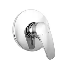 CCOL - Monomando Mezclador En Abs Cromado. Escudo Metalico Manija Paleta Curva Consumo 9 l/min