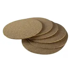 AGLOMERADOS Y TAPONES - Portavasos en Corcho Redondos de 1.5 Mmx10 Unidades