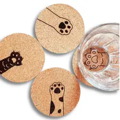 undefined - Portavasos de Corcho Pies de Gato (set x4 Puestos)