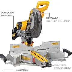 DEWALT - Sierra Ingletadora de Doble Bisel con Capacidad de Corte Extendida
