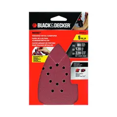 BLACK+DECKER - Papel de Lija Mega 5 Unidades
