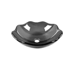 CCOL - Lavamanos Vidrio Sobreponer Flor Negro 35cm