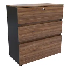 JUST HOME COLLECTION - Comoda Turin 86x80x40cm Gales Negro