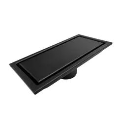 CCOL - Rejilla Rectangular Piso Invisible 20cmx10cm 2" Negro