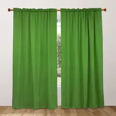 BELLAHOGAR - Cortina Lino Visillo Kitx2 Verde Chatre