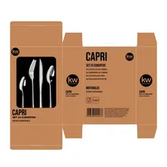 KW - Set Cubertería 24 Piezas Capri Inoxidable