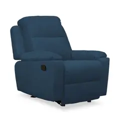 ELITE LIVING - Silla Reclinable Marsella Mecedora Microfibra Azul
