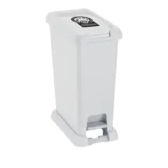 RIMAX - Caneca Plástica 20L Blanco Aprovechable Con Pedal