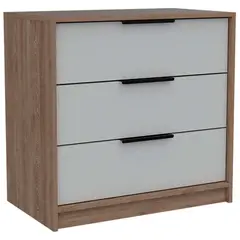 BYLMO - Cómoda Kaia Plus Duna y Blanco 70cm con Tres Cajones