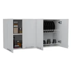 BYLMO - Mueble Superior Con Cuatro Puertas Blanco 120 cm