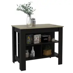 BYLMO - Mueble Auxiliar De Cocina Cala Wengue Y Duna 103 Cm Con Entrepaños