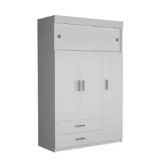 BYLMO - Closet Chile Blanco 120cm con Cinco Puertas-dos Cajones