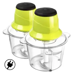 CHEF MASTER - Dos Picatodos Eléctrico Triturador de Alimentos