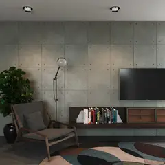 GENERICO - Pared Concreto Arquitectonico (49.5X49.5 Cm) Gris Lienzo Beton Cajax0.5M2