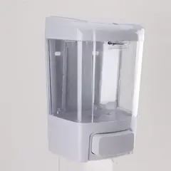 TRIPLE CLEAN - Dispensador De Jabón Líquido Plástico Blanco 800 Ml De 18x11 Cm