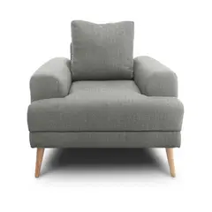JUST HOME COLLECTION - Poltrona Fortte Pers 1 Puesto Gris Sin Patas Hc