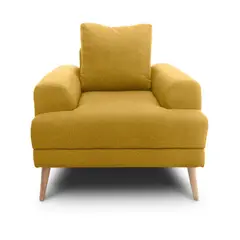 JUST HOME COLLECTION - Poltrona Fortte Pers 1 Puesto Mostaza Sin Patas Hc