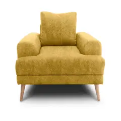 JUST HOME COLLECTION - Poltrona Boreal Pers 1 Puesto Mostaza Sin Patas Hc