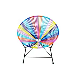 VALENTE - Silla Exterior 1 Pieza Metal Fibra Sintética Fabiola Multicolor