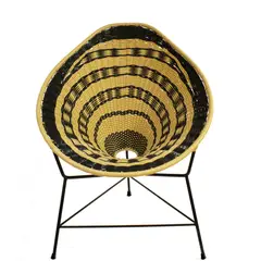 VALENTE - Silla Exterior 1 Pieza Fibra Sintética Petunia Negro/Beige