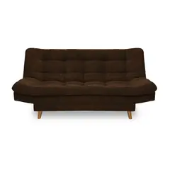 INDUSTRIAL BASESTILOS - Sofá Cama Moltochic 3 Posiciones Lino Café Patas de Madera