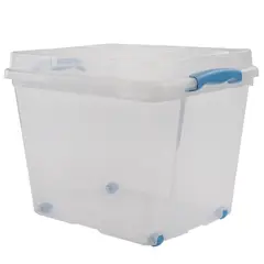 WENCO - Caja Organizadora Rollbox 30x31x40cm 27 Litros Celeste