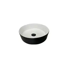 INKORPORAR - Lavamanos Tomine Eclipse Negro -Blanco Mate Redondo