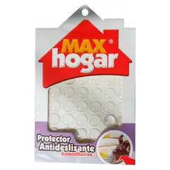 MAX HOGAR - Mh Tope Antidelizante Translucido Ø13*3 Mm (36 Unds)