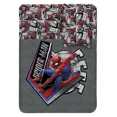 MARVEL - Juego Sabana Sencillo Microfibra 82 Gr Spiderman Action