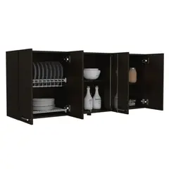 RTA - Gabinete Superiro 150 Con Vidrio Wengue